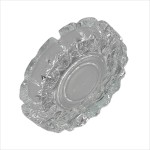 Round ashtray, made of glass, Vidrex, 11.7 cm, transparent color